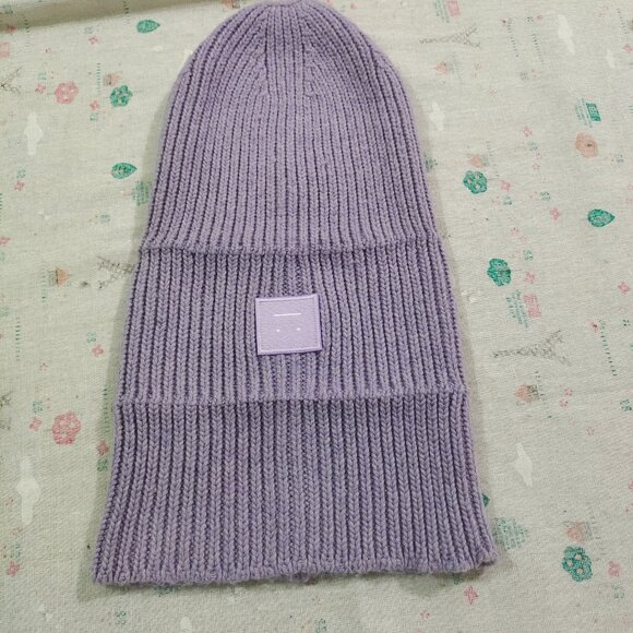 Acne Studios Purple Wool Knit Hat - Picture 3 of 8